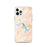 Custom iPhone 12 Pro Deep Creek Lake Maryland Map Phone Case in Watercolor
