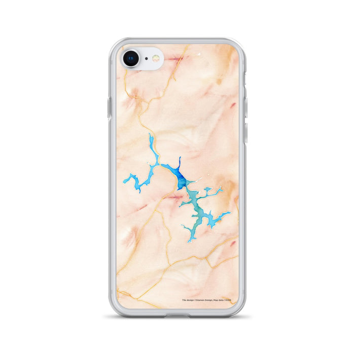 Custom iPhone SE Deep Creek Lake Maryland Map Phone Case in Watercolor