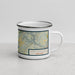 Right View Custom Deep Creek Lake Maryland Map Enamel Mug in Woodblock