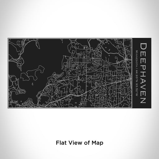 Rendered View of Deephaven Minnesota Map Engraving on 17oz Stainless Steel Insulated Cola Bottle in Black