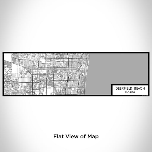 Flat View of Map Custom Deerfield Beach Florida Map Enamel Mug in Classic