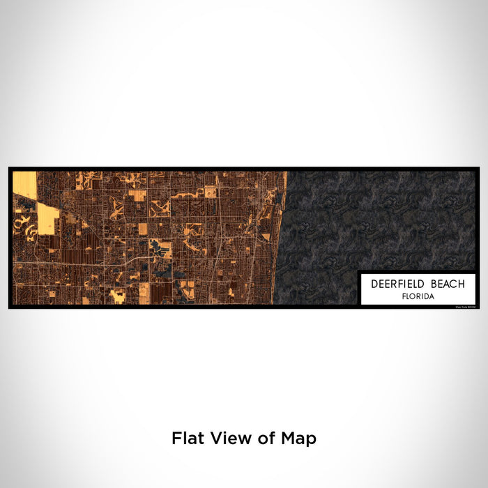 Flat View of Map Custom Deerfield Beach Florida Map Enamel Mug in Ember