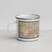 Left View Custom Deerfield Beach Florida Map Enamel Mug in Woodblock