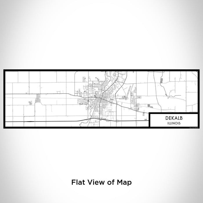 Flat View of Map Custom DeKalb Illinois Map Enamel Mug in Classic