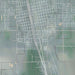 Delano California Map Print in Afternoon Style Zoomed In Close Up Showing Details