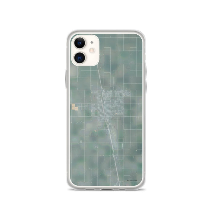 Custom iPhone 11 Delano California Map Phone Case in Afternoon