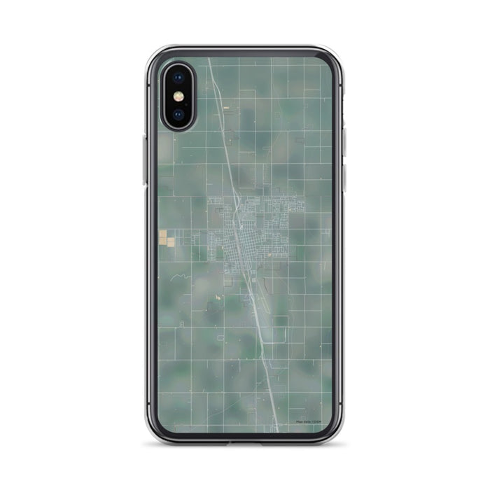 Custom iPhone X/XS Delano California Map Phone Case in Afternoon