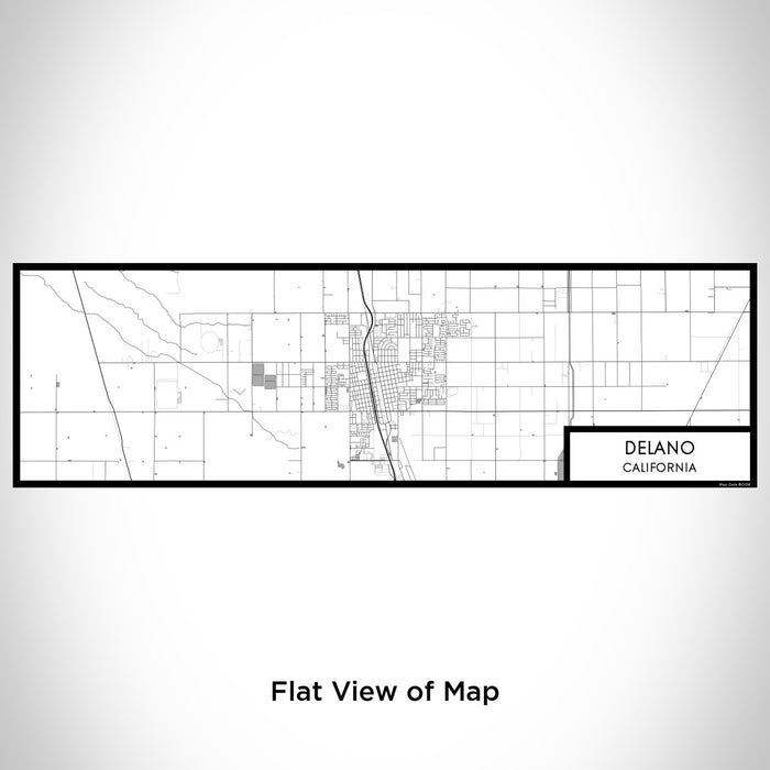 Flat View of Map Custom Delano California Map Enamel Mug in Classic