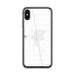 Custom iPhone X/XS Delano California Map Phone Case in Classic