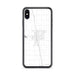 Custom iPhone XS Max Delano California Map Phone Case in Classic