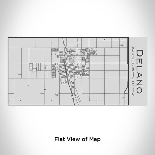 Rendered View of Delano California Map Engraving on 17oz Stainless Steel Insulated Cola Bottle