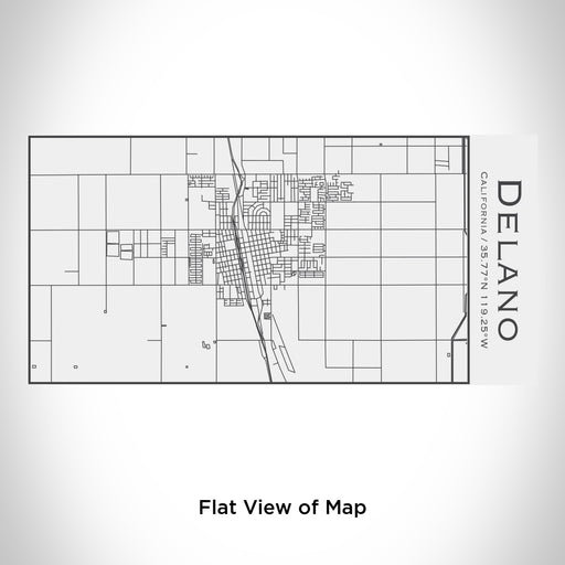Rendered View of Delano California Map Engraving on 17oz Stainless Steel Insulated Cola Bottle in White