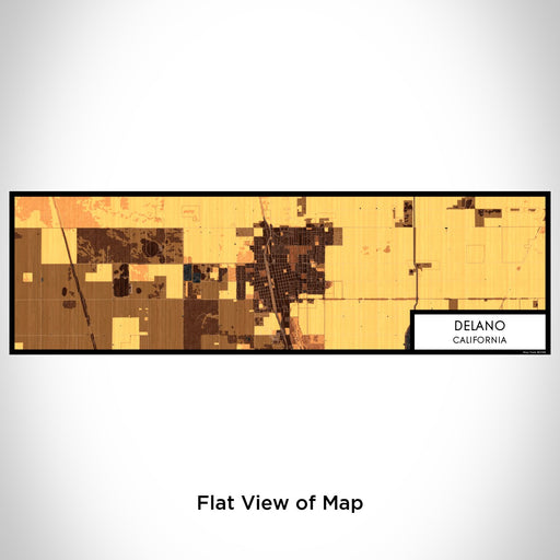 Flat View of Map Custom Delano California Map Enamel Mug in Ember