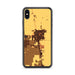 Custom iPhone XS Max Delano California Map Phone Case in Ember