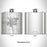 Rendered View of Delano California Map Engraving on 6oz Stainless Steel Flask