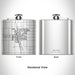 Rendered View of Delano California Map Engraving on 6oz Stainless Steel Flask