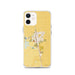 Custom iPhone 12 Delano California Map Phone Case in Woodblock