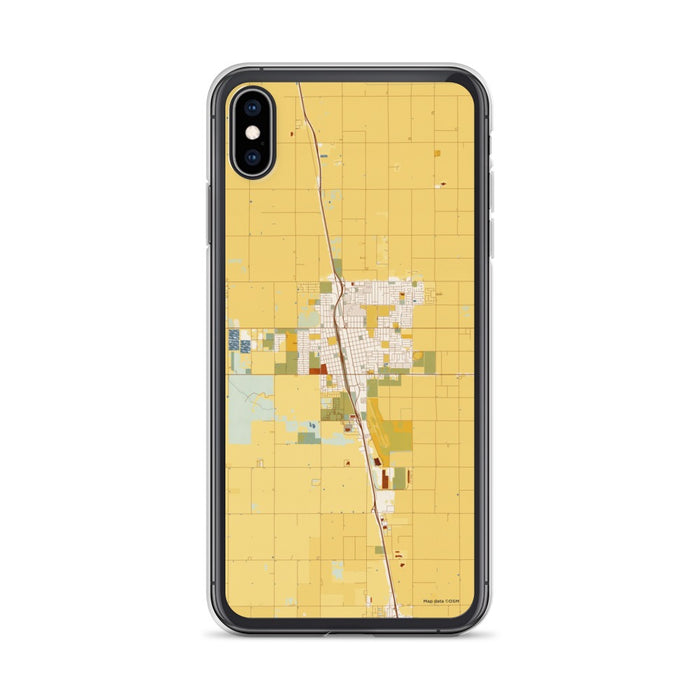 Custom iPhone XS Max Delano California Map Phone Case in Woodblock