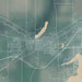 Delavan Wisconsin Map Print in Afternoon Style Zoomed In Close Up Showing Details