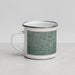 Left View Custom Delavan Wisconsin Map Enamel Mug in Afternoon