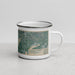 Right View Custom Delavan Wisconsin Map Enamel Mug in Afternoon