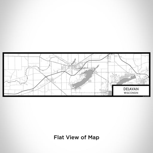 Flat View of Map Custom Delavan Wisconsin Map Enamel Mug in Classic