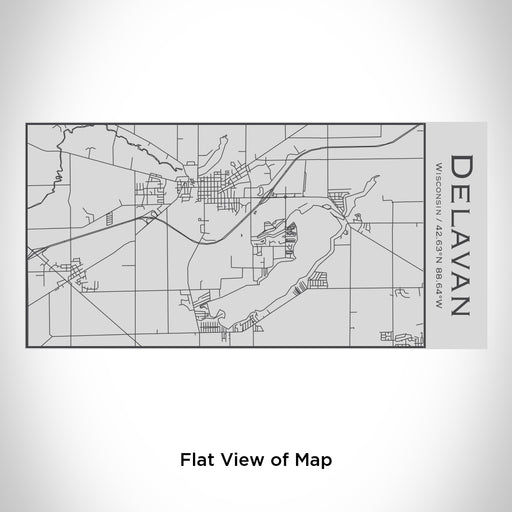 Rendered View of Delavan Wisconsin Map Engraving on 17oz Stainless Steel Insulated Cola Bottle