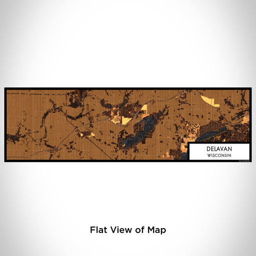 Flat View of Map Custom Delavan Wisconsin Map Enamel Mug in Ember