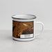 Right View Custom Delavan Wisconsin Map Enamel Mug in Ember