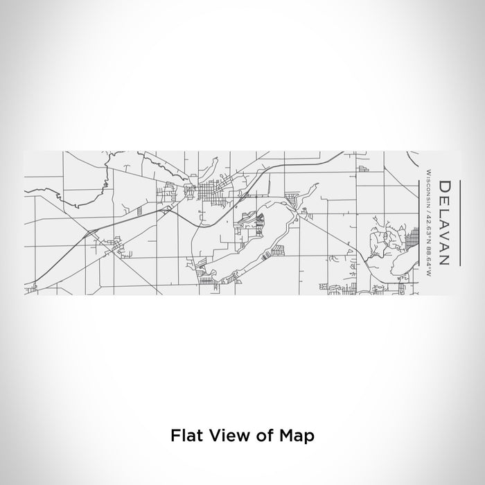 Rendered View of Delavan Wisconsin Map Engraving on 10oz Stainless Steel Insulated Cup with Sliding Lid in White