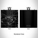Rendered View of Delavan Wisconsin Map Engraving on 6oz Stainless Steel Flask in Black