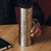 Delavan Wisconsin Custom Engraved City Map Inscription Coordinates on 17oz Stainless Steel Insulated Tumbler