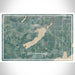 Delavan Lake Wisconsin Map Print Landscape Orientation in Afternoon Style With Shaded Background