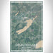 Delavan Lake Wisconsin Map Print Portrait Orientation in Afternoon Style With Shaded Background