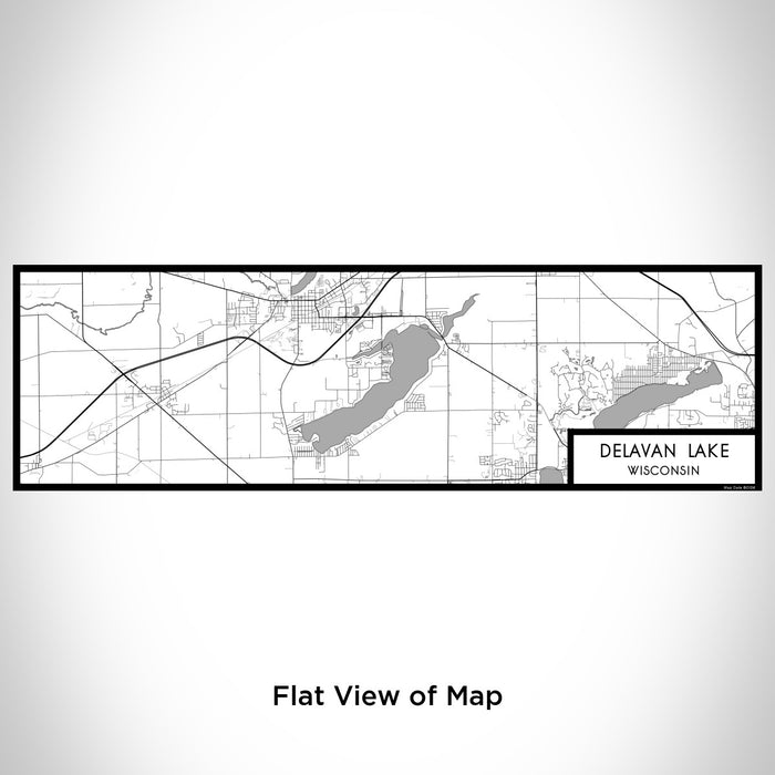 Flat View of Map Custom Delavan Lake Wisconsin Map Enamel Mug in Classic