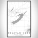 Delavan Lake Wisconsin Map Print Portrait Orientation in Classic Style With Shaded Background