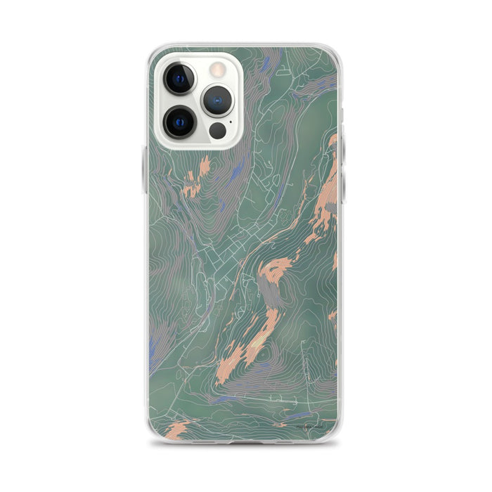 Custom iPhone 12 Pro Max Delhi New York Map Phone Case in Afternoon