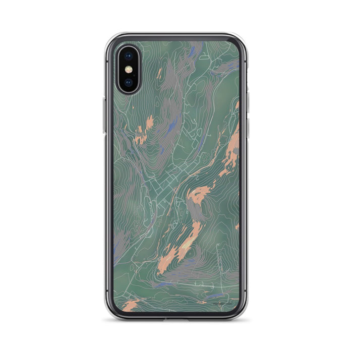 Custom iPhone X/XS Delhi New York Map Phone Case in Afternoon
