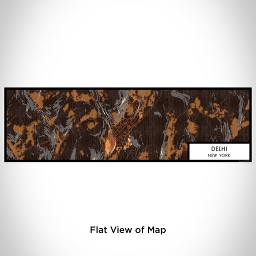 Flat View of Map Custom Delhi New York Map Enamel Mug in Ember