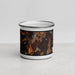 Front View Custom Delhi New York Map Enamel Mug in Ember