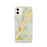 Custom iPhone 11 Delhi New York Map Phone Case in Woodblock