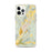 Custom iPhone 12 Pro Max Delhi New York Map Phone Case in Woodblock