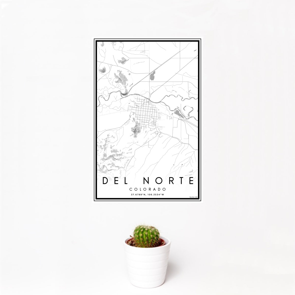 Del Norte Colorado Map Print in Classic — JACE Maps