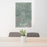 24x36 Del Norte Colorado Map Print Portrait Orientation in Afternoon Style Behind 2 Chairs Table and Potted Plant