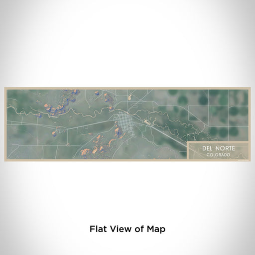 Flat View of Map Custom Del Norte Colorado Map Enamel Mug in Afternoon