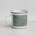 Left View Custom Del Norte Colorado Map Enamel Mug in Afternoon