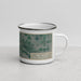 Right View Custom Del Norte Colorado Map Enamel Mug in Afternoon