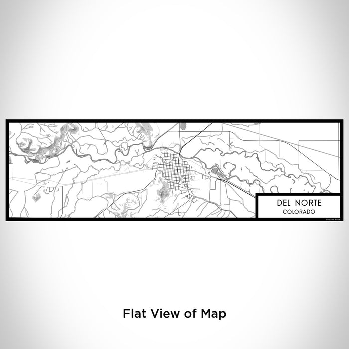 Flat View of Map Custom Del Norte Colorado Map Enamel Mug in Classic