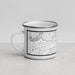 Left View Custom Del Norte Colorado Map Enamel Mug in Classic