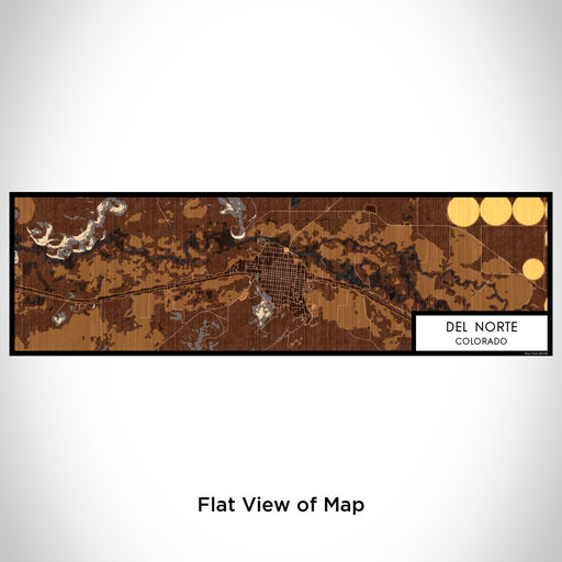 Flat View of Map Custom Del Norte Colorado Map Enamel Mug in Ember